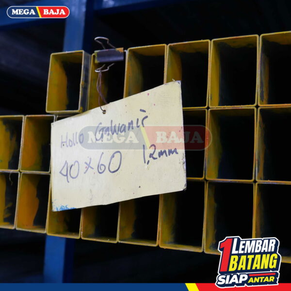 Hollo Galvanis 20 mm X 40 mm X 6000 mm Grade Ungu
