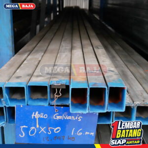 Hollo Galvanis 25 mm X 25 mm X 6.000 mm | Grade Biru