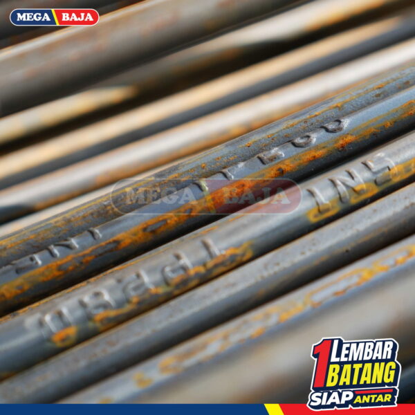 Besi Beton Perwira Polos 38 mm X 12 M | Lurus TP 280